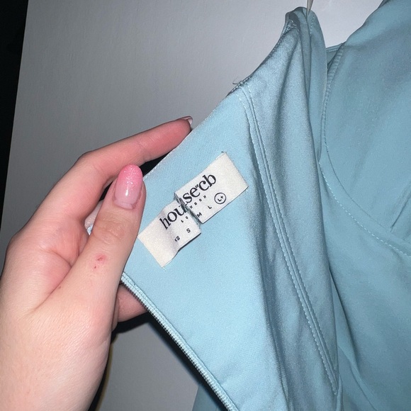 House of CB “Marcella” Pleated Sky Blue Dress - Picture 9 of 9